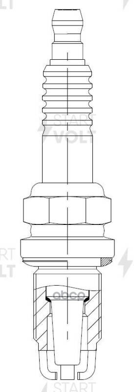 Свеча зажигания для автомобилей Toyota Land Cruiser 90 (96-) 3.4i/Corolla E11 (97-) 1.3i STARTVOLT арт. VSP1908