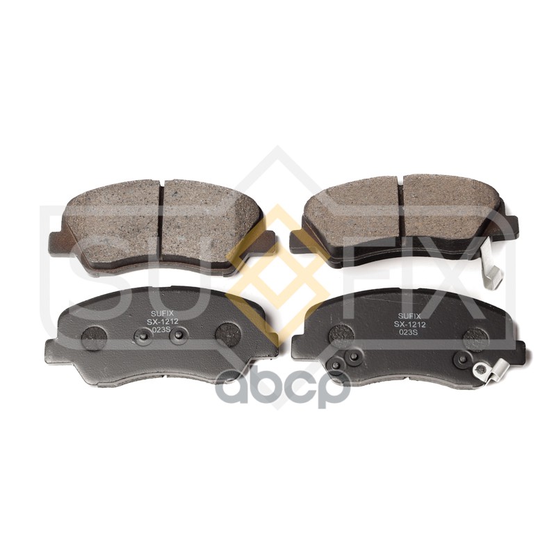 Колодки тормозные передние HYUNDAI Solaris 1.4-1.6 10, KIA RIO III 1.1D-1.6 11, GEELY Atlas / Emgrand 7 SX-1212 SUFIX арт. SX...
