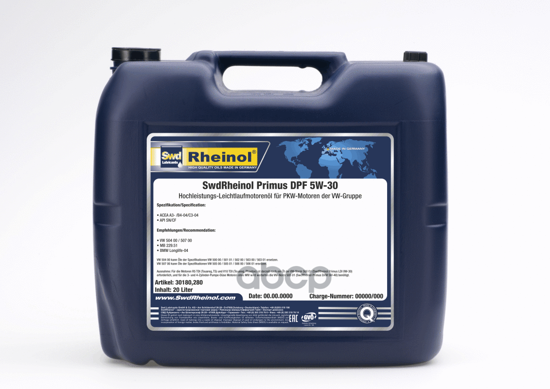 SWD Rheinol Масло Мот Primus Dpf 5W30 Син. (20Л)