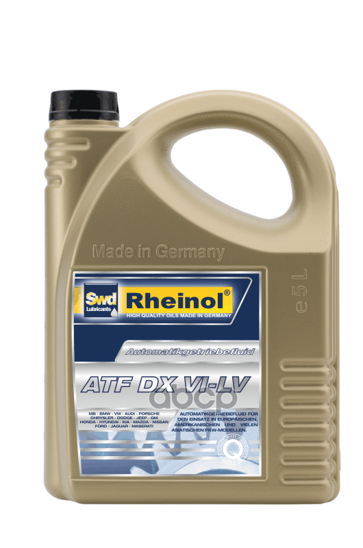 Масло трансмиссионное ATF DX VI -LV  (5 л) SWD Rheinol арт. 32847,580