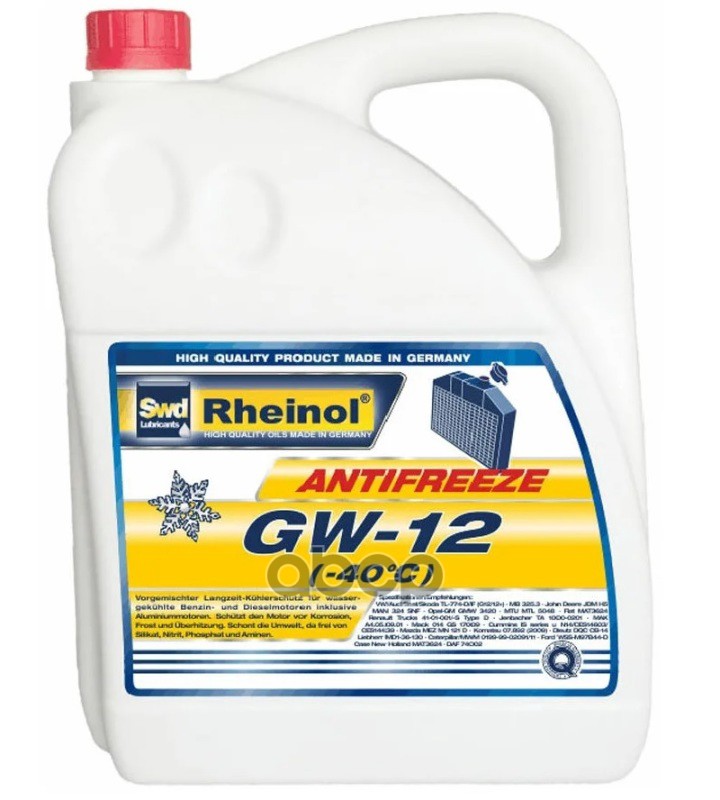 Антифриз GW-12 (-40) красный (5л) SWD Rheinol арт. 39140,580