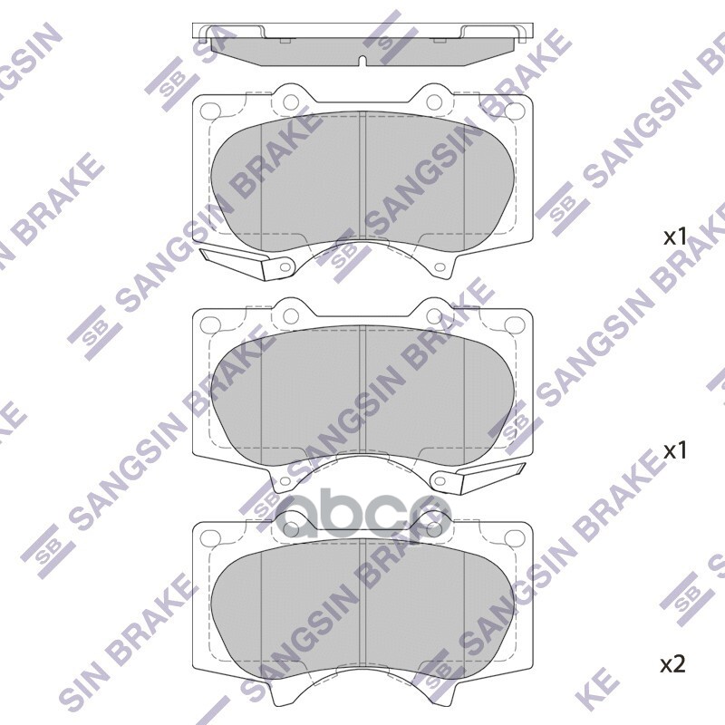 Колодки тормозные передние HP2033 Hardron Sangsin brake арт. HP2033