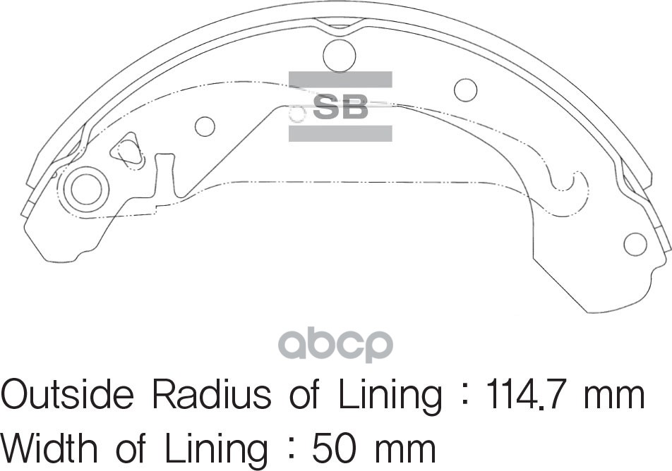 Колодки барабанные Daewoo Rezzo/Tacuma 1.8/2.0i 00 SA103 Sangsin brake арт. SA103