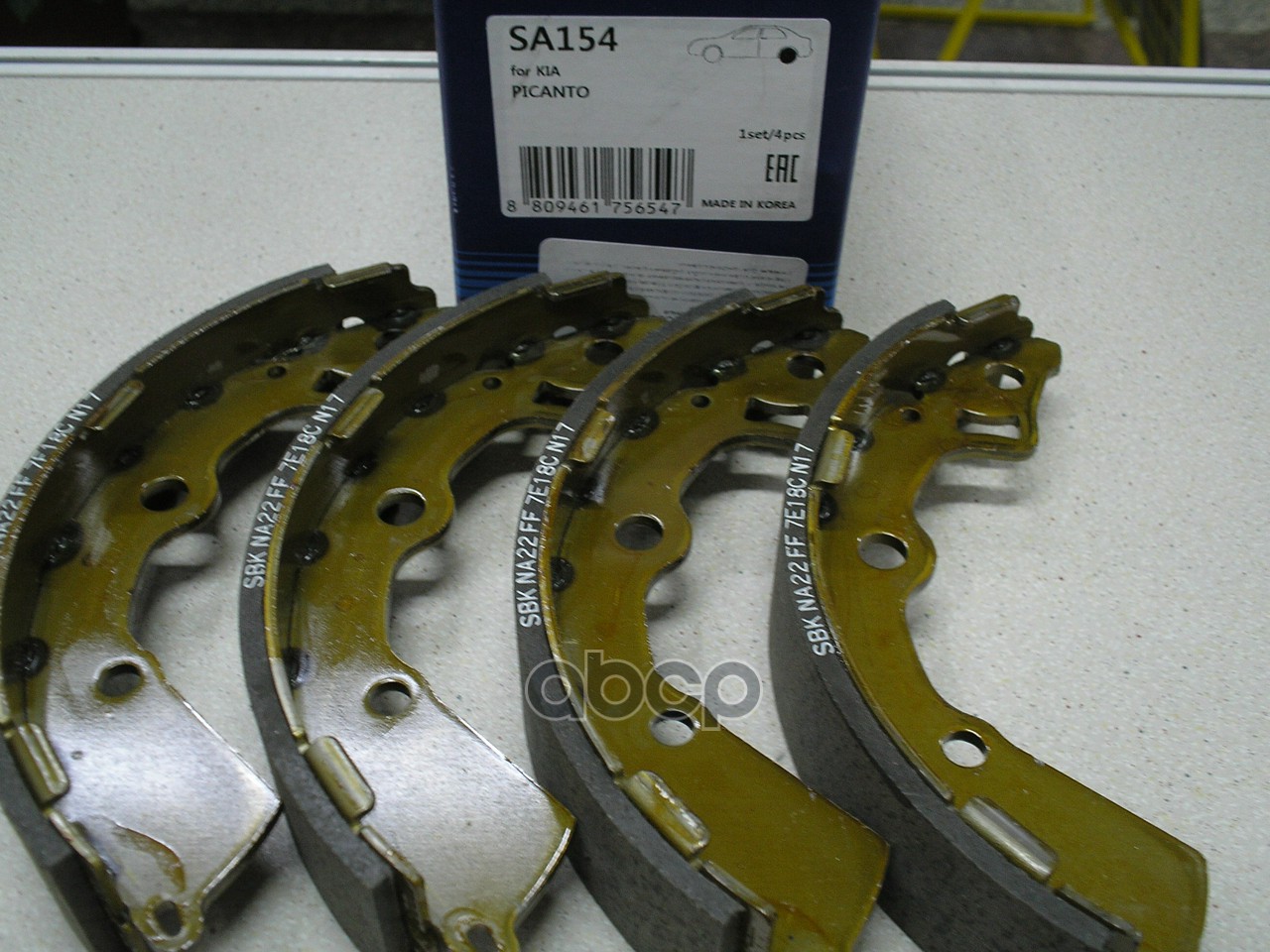 Колодки тормозные бар. KIA PICANTO 1.0/1.1 04- SA154 Sangsin brake арт. SA154