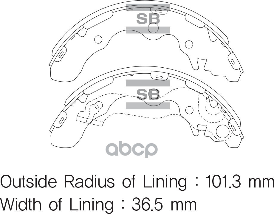 Колодки тормозные барабанные Sangsin brake арт. SA155