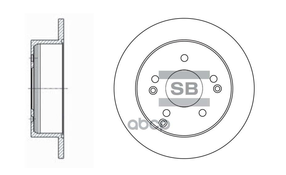Диск тормозной Hyundai Tuscon/Sonata V 2.0/2.4/2.0CRDi 04 SD1006 Sangsin brake арт. SD1006