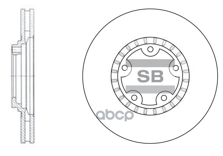 Диск тормозной HYUNDAI H1/STAREX 01-/PORTER 04- передний вент.D 274мм. SD1030 Sangsin brake арт. SD1030