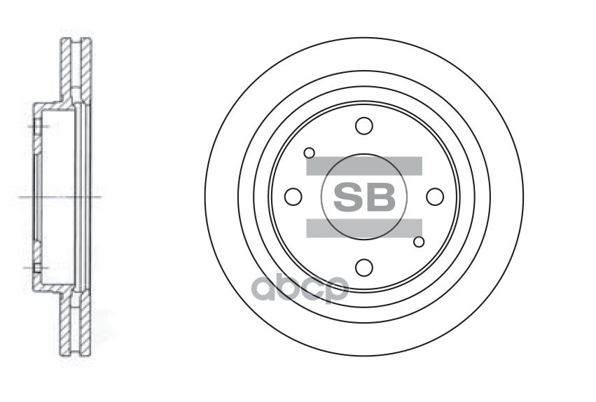 Диск тормозной передний HYUNDAI EF SONATA(15)  OPTIMA Sangsin brake арт. sd1045