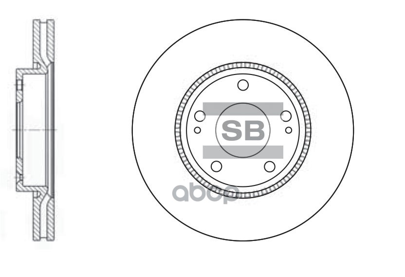 Диск тормозной передний KIA SPORTAGE 06-10, HYUNDAI TUCSON 06-10 SD1048 Sangsin brake арт. SD1048