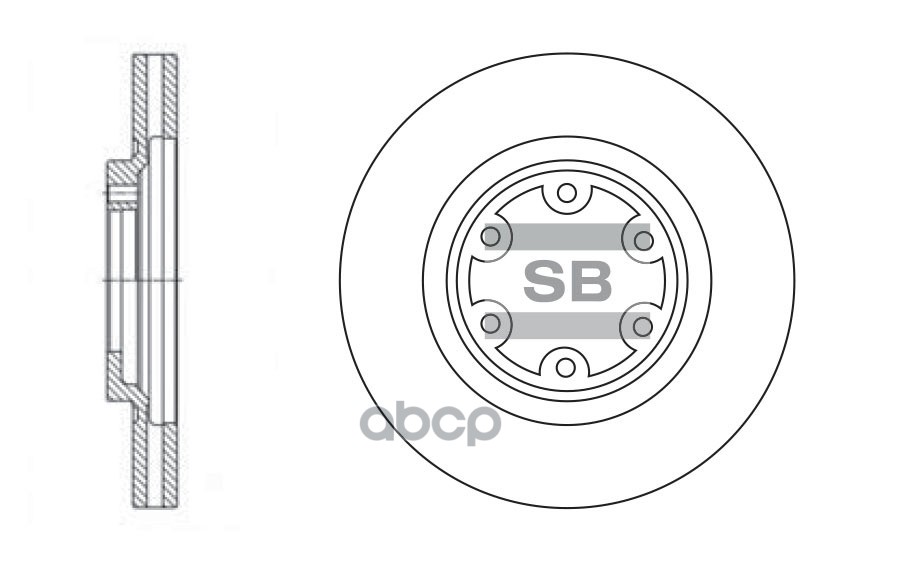 Диск Тормозной Передний Hyundai Terracan 01-06 Sd1049 Sangsin brake арт. SD1049
