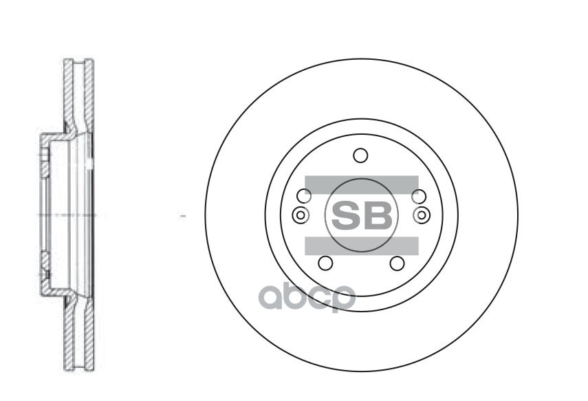 Диск тормозной HYUNDAI SANTA FE 06- 2.2/2.7 передний D 298 мм SD1055 Sangsin brake арт. SD1055