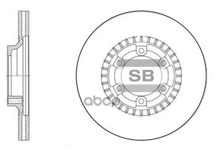 Диск тормозной передний Серия:HI-Q Диаметр:277мм. HYUNDAI GALLOPER (JK-01), MITSUBISHI L 300/DELICA Sangsin brake арт. SD1059
