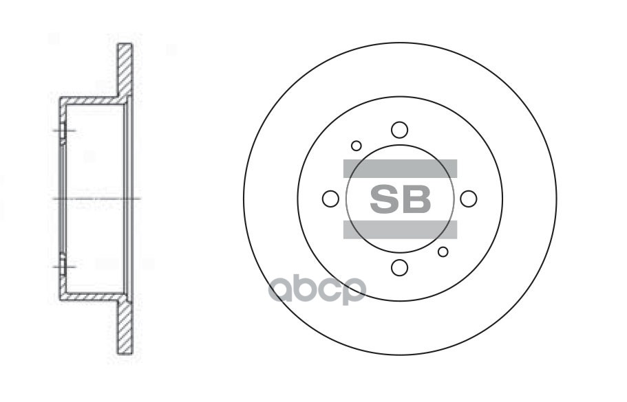 Диск тормозной задний HYUNDAI SONATA 98-01 SD1064 Sangsin brake арт. SD1064