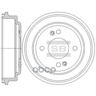 Барабан тормозной HYUNDAI GETZ 02- без ABS SD1078 Sangsin brake арт. SD1078