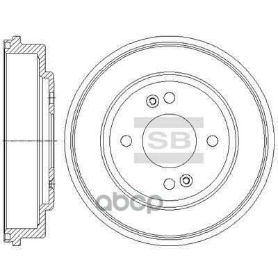 Барабан тормозной HYUNDAI GETZ 02- с ABS SD1079 Sangsin brake арт. SD1079