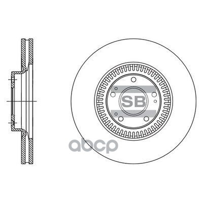 Диск тормозной передний HYUNDAI EQUUS / CENTENNIAL 09- Sangsin brake арт. sd1127