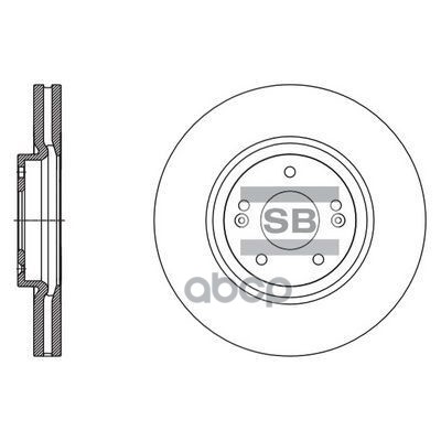 Диск тормозной передний Серия:HI-Q Диаметр:321мм. HYUNDAI ix55 Sangsin brake арт. SD1132