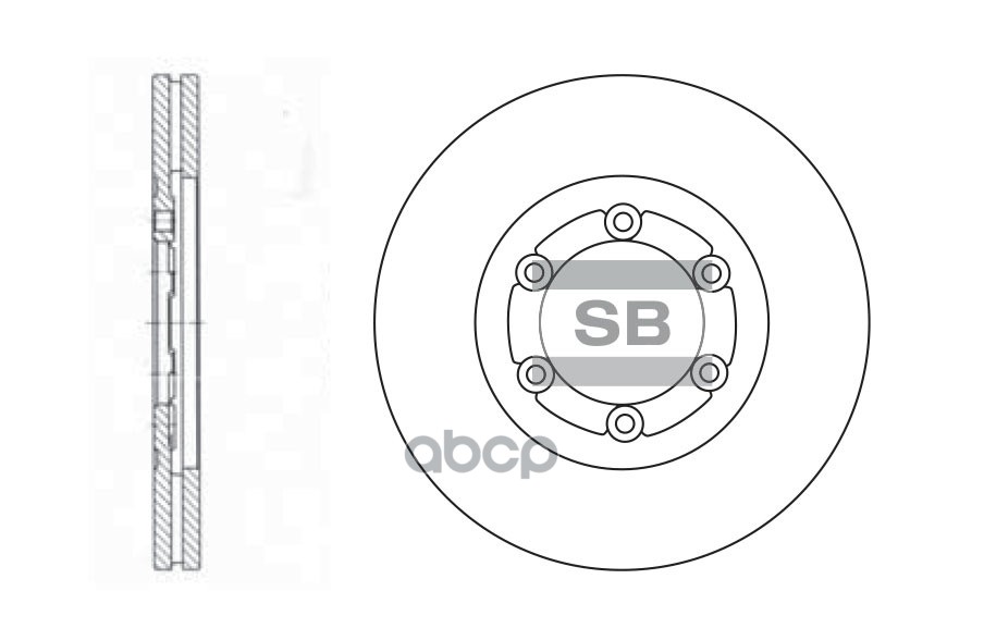 Диск тормозной передний KIA Bongo II 2003-> /Vent D=261mm SANGSIN BRAKE SD2008 Sangsin brake арт. SD2008