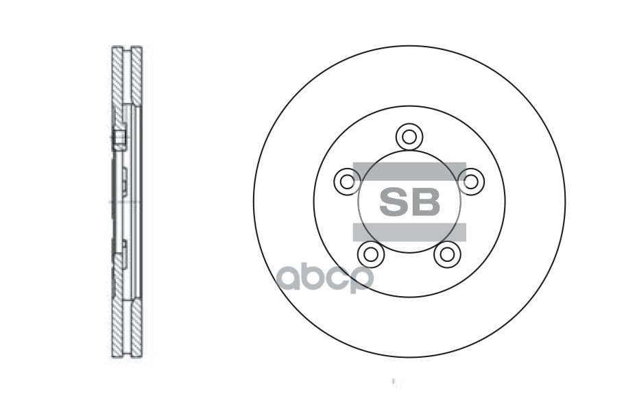 Диск тормозной передний KIA BONGO III SD2009 Sangsin brake арт. SD2009