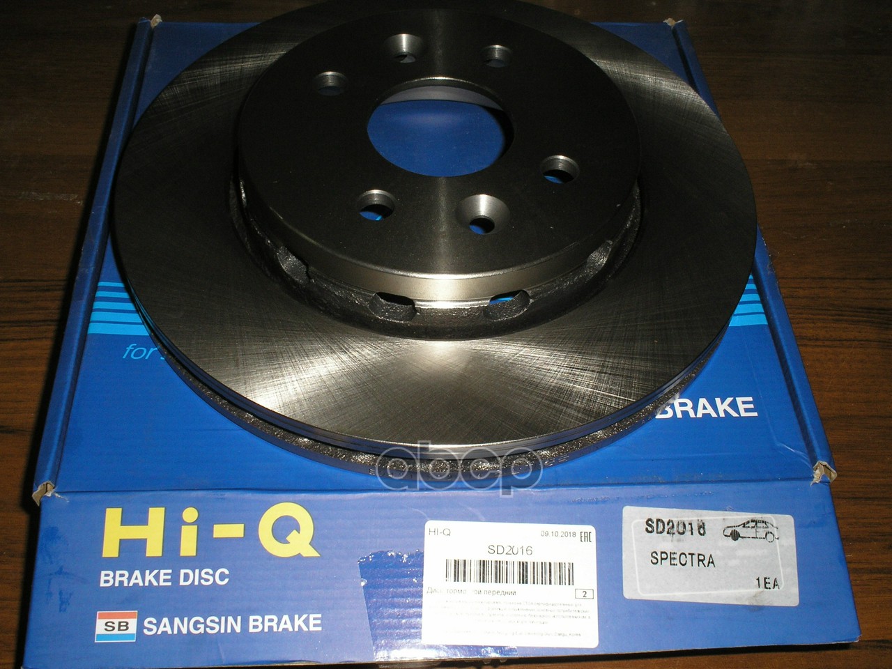 Диск тормозной KIA SHUMA 01-04/SPECTRA 00- передний вент.D 258мм. SD2016 Sangsin brake арт. SD2016