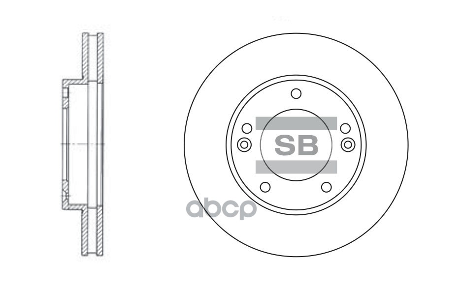 Диск тормозной передний SANGSIN BRAKE SD2026 Sangsin brake арт. SD2026
