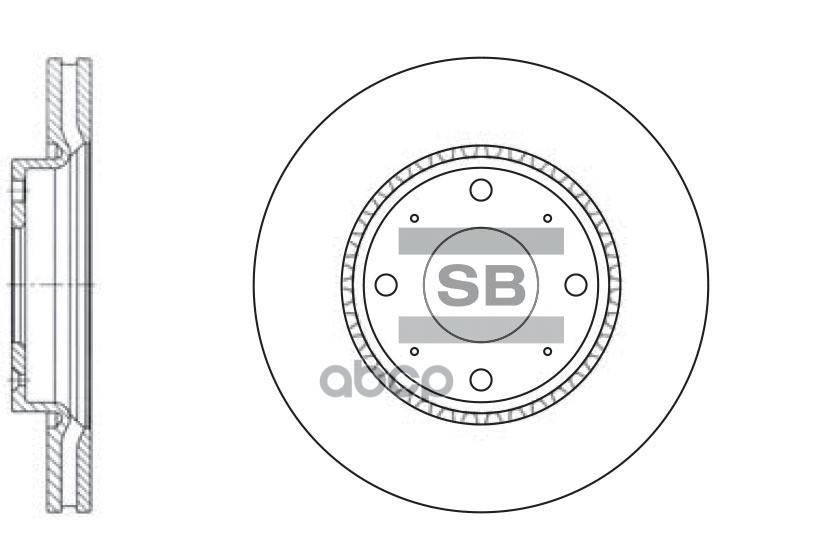Диск тормозной передний KIA CERATO SD2029 Sangsin brake арт. SD2029