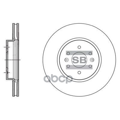 Диск тормозной KIA MOHAVE 09- передний SD2057 Sangsin brake арт. SD2057