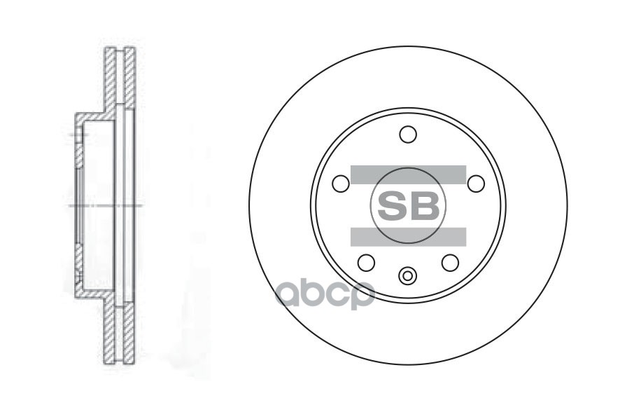 Диск тормозной передний DAEWOO 2.0L 16V 97-02 /Vent SANGSIN BRAKE SD3006 Sangsin brake арт. SD3006