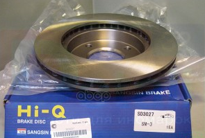 Диск тормозной NISSAN ALMERA CLASSIC/N16/PRIMERA P10/P11 R14 передний вентилир. SD3027 Sangsin brake арт. SD3027