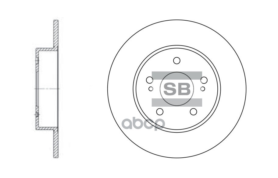 Диск тормозной задний SANGSIN BRAKE SD3028 Sangsin brake арт. SD3028
