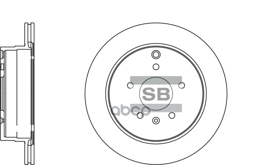 Диск тормозной задний Серия:HI-Q Диаметр:303мм. CHEVROLET CAPTIVA (C100, C140), OPEL ANTARA A (L07) Sangsin brake арт. SD3039