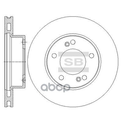 Диск тормозной SsangYong Rexton 2.7Xdi 04 SD3041 Sangsin brake арт. SD3041