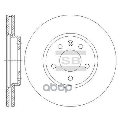 Диск тормозной CHEVROLET CRUZE/OPEL ASTRA J R16 09- передний D 300мм. SD3047 Sangsin brake арт. SD3047