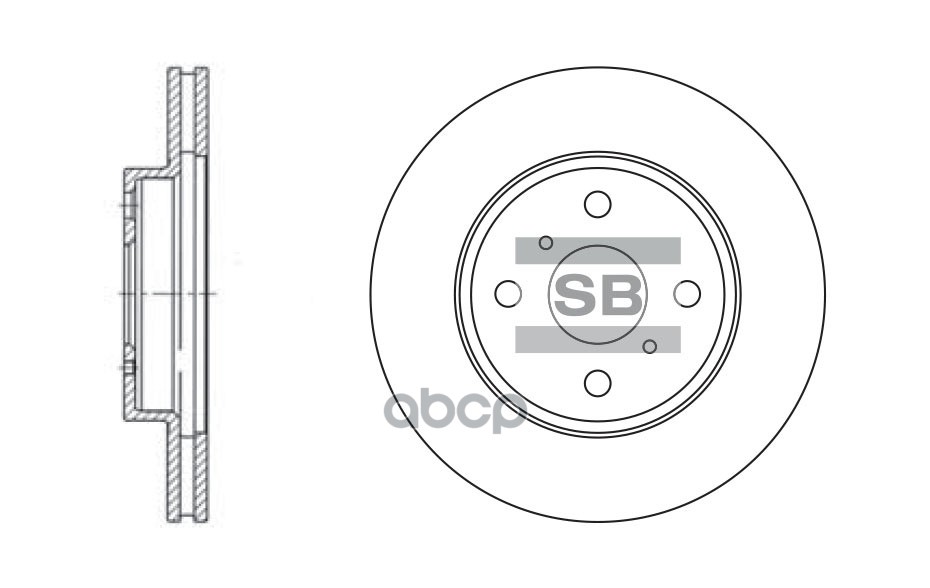 Диск тормозной передний TOYOTA YARIS (P9) 05- SD4003 Sangsin brake арт. SD4003