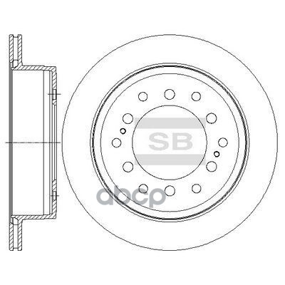 Диск тормозной Lexus GX, Toyota Land Cruiser Prado 2.7-4.6i/D-4D 09 SD4027 Sangsin brake арт. SD4027