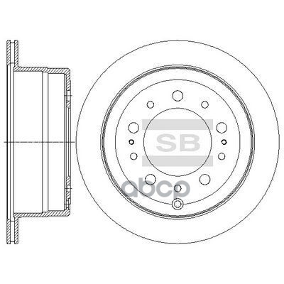 Диск тормозной задний LEXUS LX470, TOYOTA LAND CRUISER 100 SD4036 Sangsin brake арт. SD4036