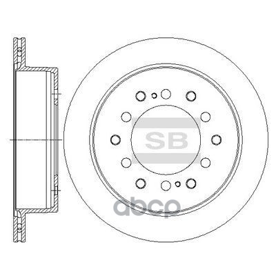 Диск тормозной TOYOTA LAND CRUISER 120 05 задний SD4039 Sangsin brake арт. SD4039