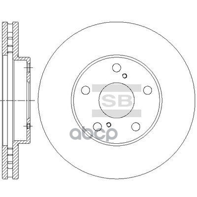 Диск тормозной TOYOTA AVENSIS 01-/CAMRY 91-01/PREVIA 00- передний вент.D 275мм. SD4042 Sangsin brake арт. SD4042