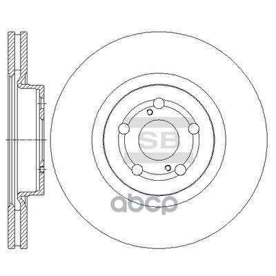 Диск тормозной (Спереди) Toyota Avensis (T250) 03-08 Sangsin brake арт. SD4045