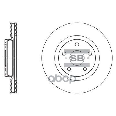Диск тормозной Toyota RAV4 2.0/2.2D 06 SD4082 Sangsin brake арт. SD4082