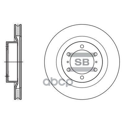 Диск тормозной Toyota Land Cruiser 4.0/3.0D-4D 03 SD4090 Sangsin brake арт. SD4090