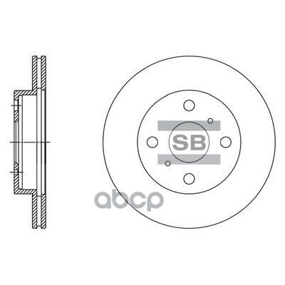 Диск тормозной TOYOTA YARIS 1.0-1.4 99- передний вент.D 235мм. SD4091 Sangsin brake арт. SD4091