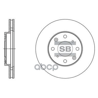 Диск Тормозной Передний Honda Jazz 02- Sd4113 Sangsin brake арт. SD4113