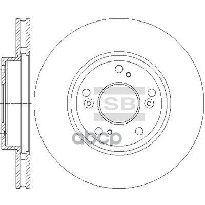 Диск Тормозной Передний Honda Cr-V 02->06/Civic 06- Sangsin Brake Sd4124 Sangsin brake арт. SD4124