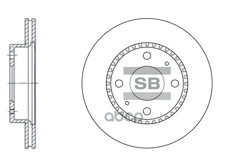 Диск тормознойNissan Almera 1.4 95-00 SD4205 Sangsin brake арт. SD4205