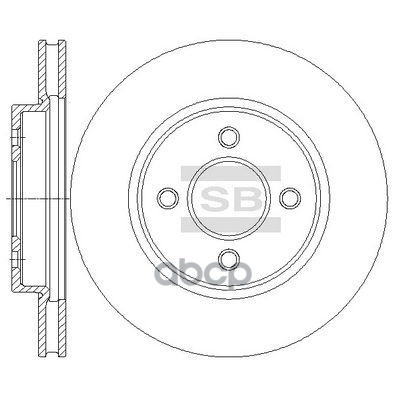 Диск тормозной передний Sangsin brake арт. sd4253
