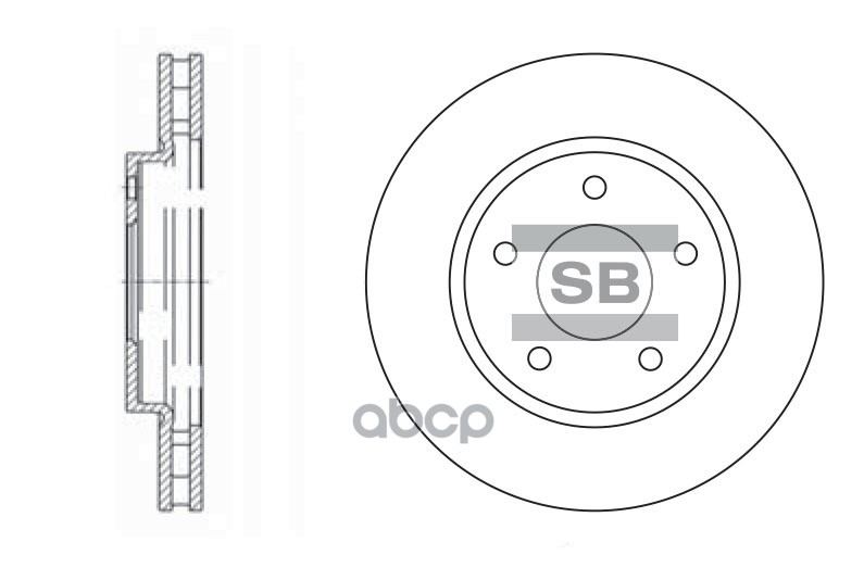 Диск тормозной MITSUBISHI LANCER 08-/DODGE CALIBER 06- передний вент.D 276мм. SD4315 Sangsin brake арт. SD4315