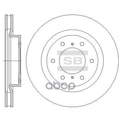 Диск тормозной передний MITSUBISHI PAJERO IV SD4324 Sangsin brake арт. SD4324