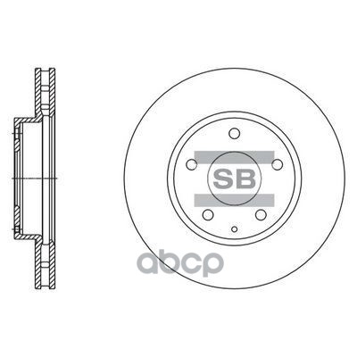 Диск тормозной MAZDA 3 13- передний вент.D 280мм SD4421 Sangsin brake арт. SD4421