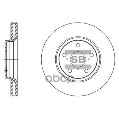 Диск тормозной (Спереди) Toyota Avensis (T270) 08-18 / Auris 12-18 Sangsin brake арт. SD4605